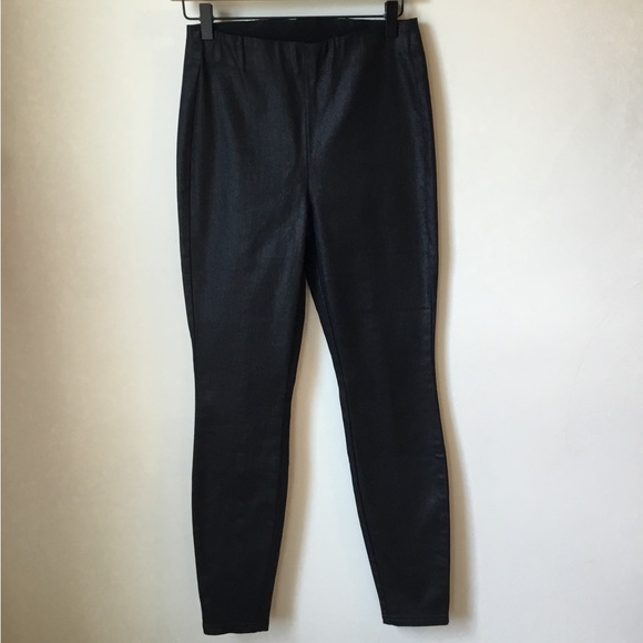 WHBM Outlet High Rise Coated Denim Leggings - Picture 2 of 6